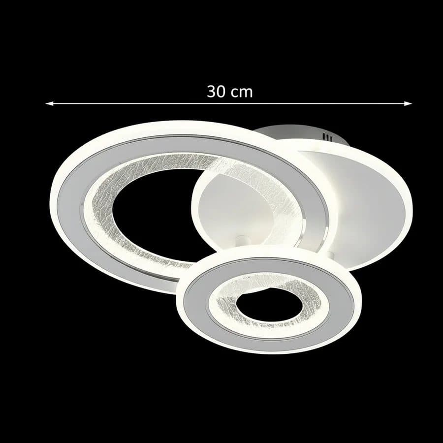 Lustra LED Flippy 53W 3 Cercuri Alb — imagine 3