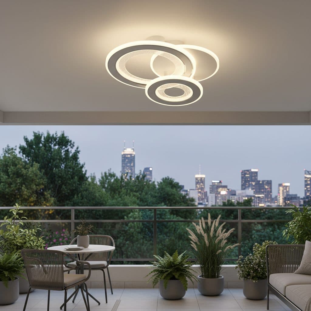 Lustra LED Flippy 53W 3 Cercuri Alb — imagine 5