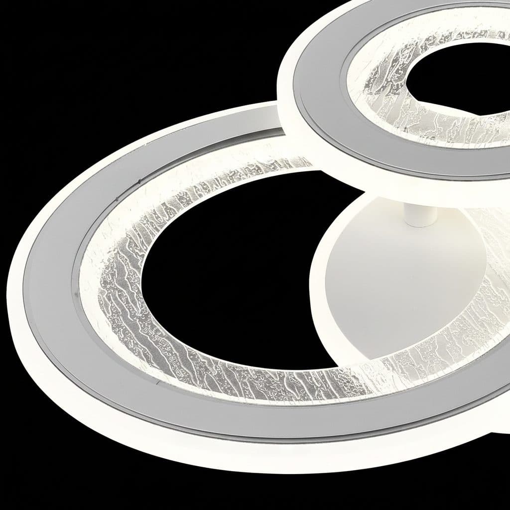 Lustra LED Flippy 53W 3 Cercuri Alb — imagine 7