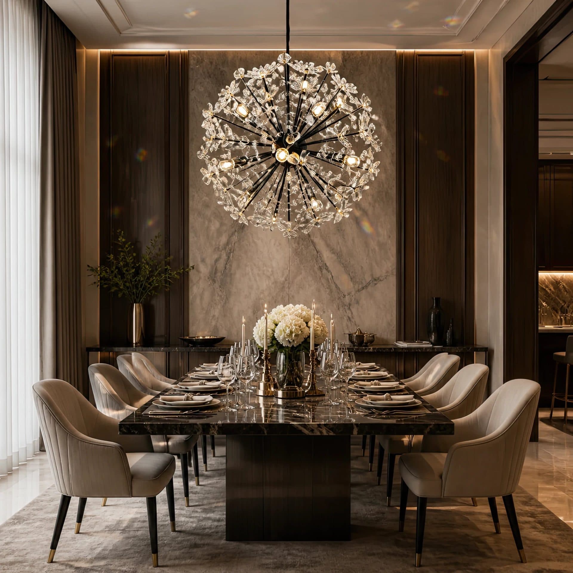 Candelabru Flippy Cristal Eleganza Negru 18x G4 — imagine 9