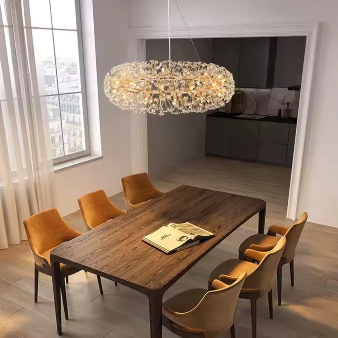 Candelabru Flippy Cristal SEGOVIA Magno 12x E14 Diametru 60cm Auriu Lucios — imagine 12