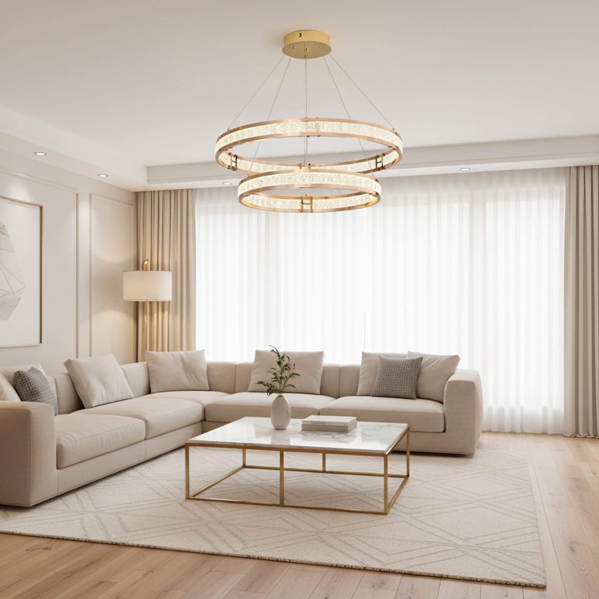 Candelabru Flippy LINDERHOF Magno 61W Diametru 60cm Lumina Reglabila — imagine 5