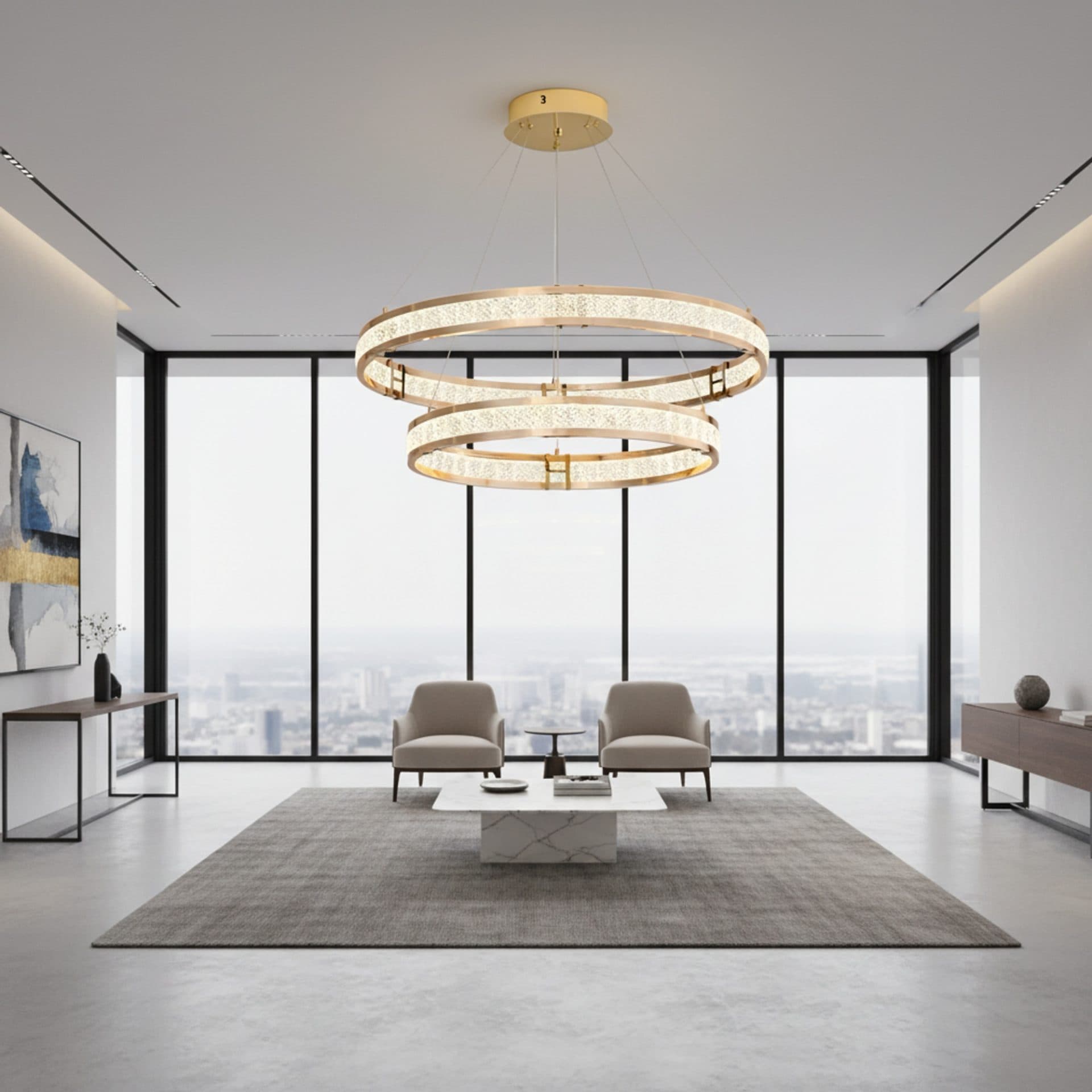 Candelabru Flippy LINDERHOF Magno 61W Diametru 60cm Lumina Reglabila — imagine 6
