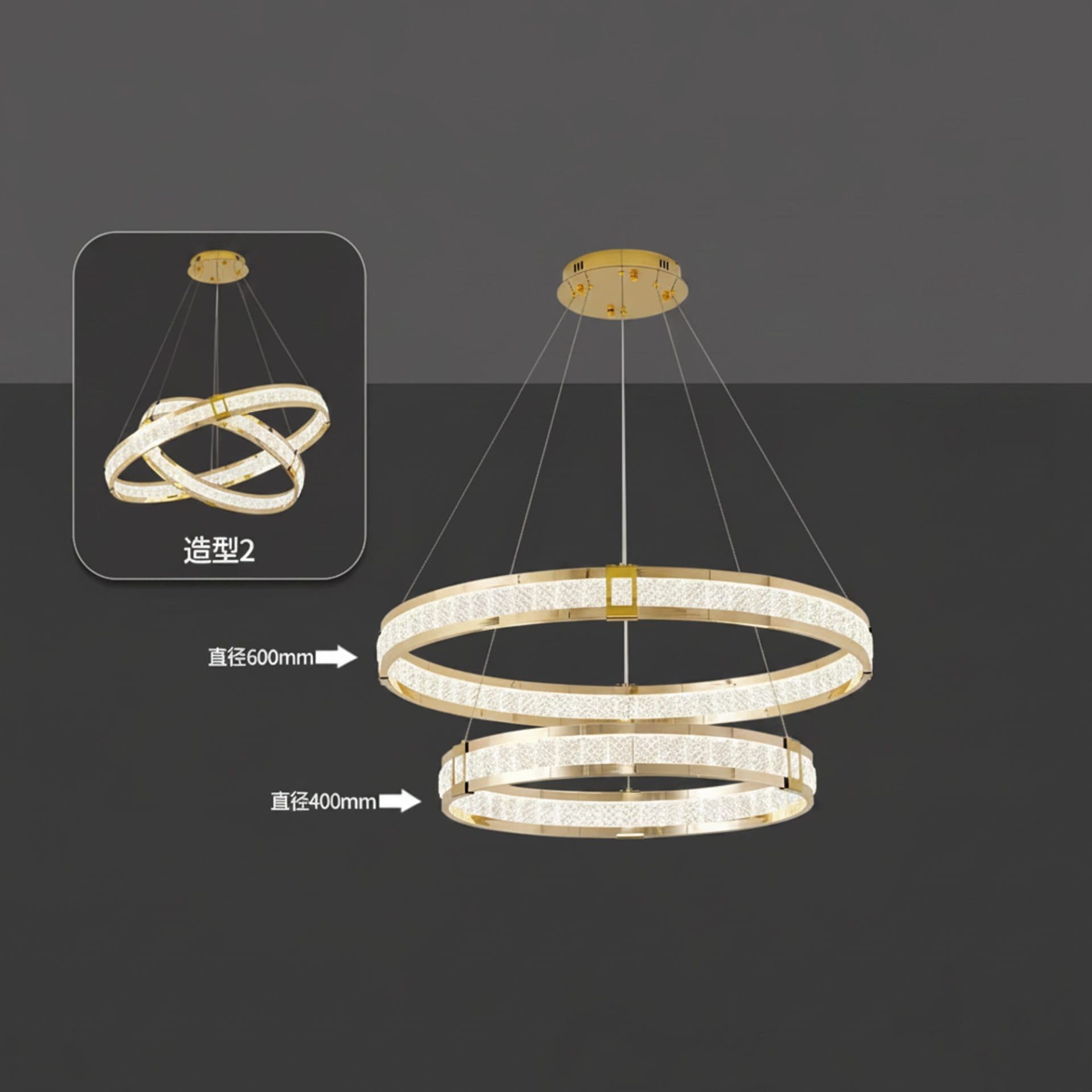 Candelabru Flippy LINDERHOF Magno 61W Diametru 60cm Lumina Reglabila — imagine 8