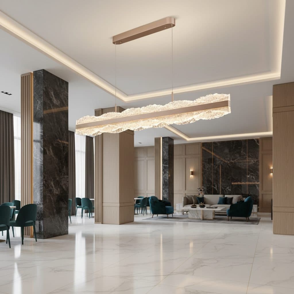 Lustra LED suspendata Flippy NIVALIS 55W 120cm Auriu — imagine 7