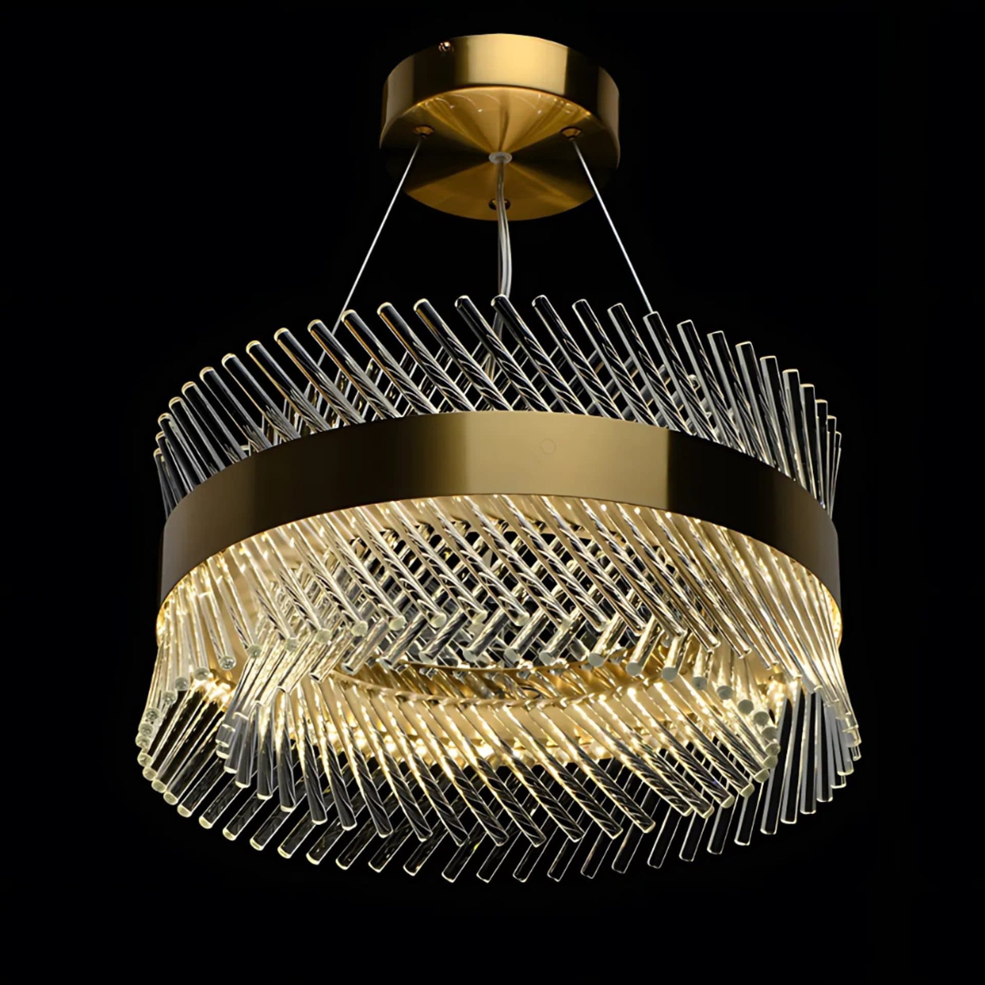 Candelabru LED Cristal Flippy ALHAMBRA Nobile, 52W, Diametru 40cm, Auriu — imagine 3