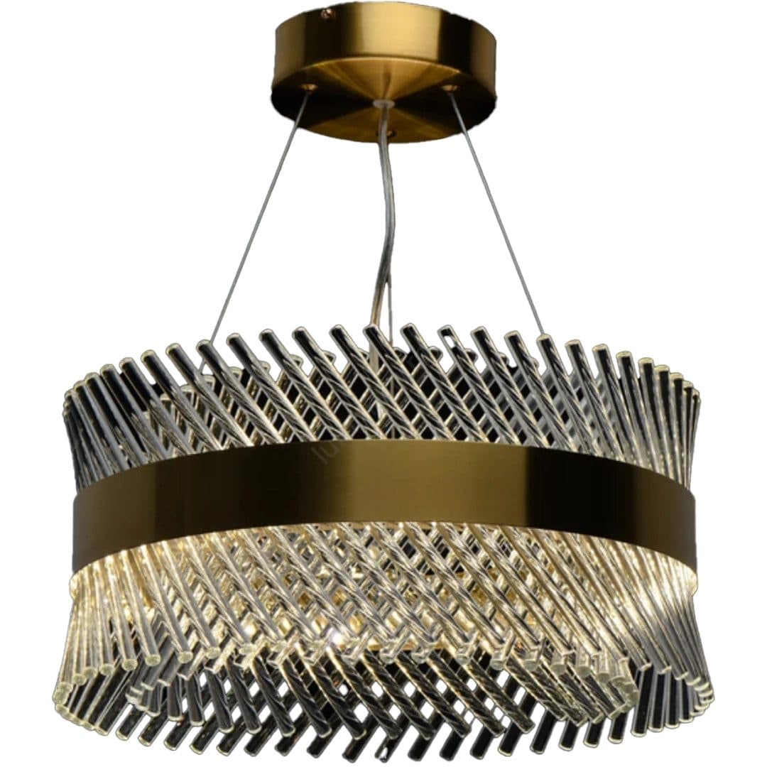 Candelabru LED Cristal Flippy ALHAMBRA Nobile, 52W, Diametru 40cm, Auriu — imagine 14
