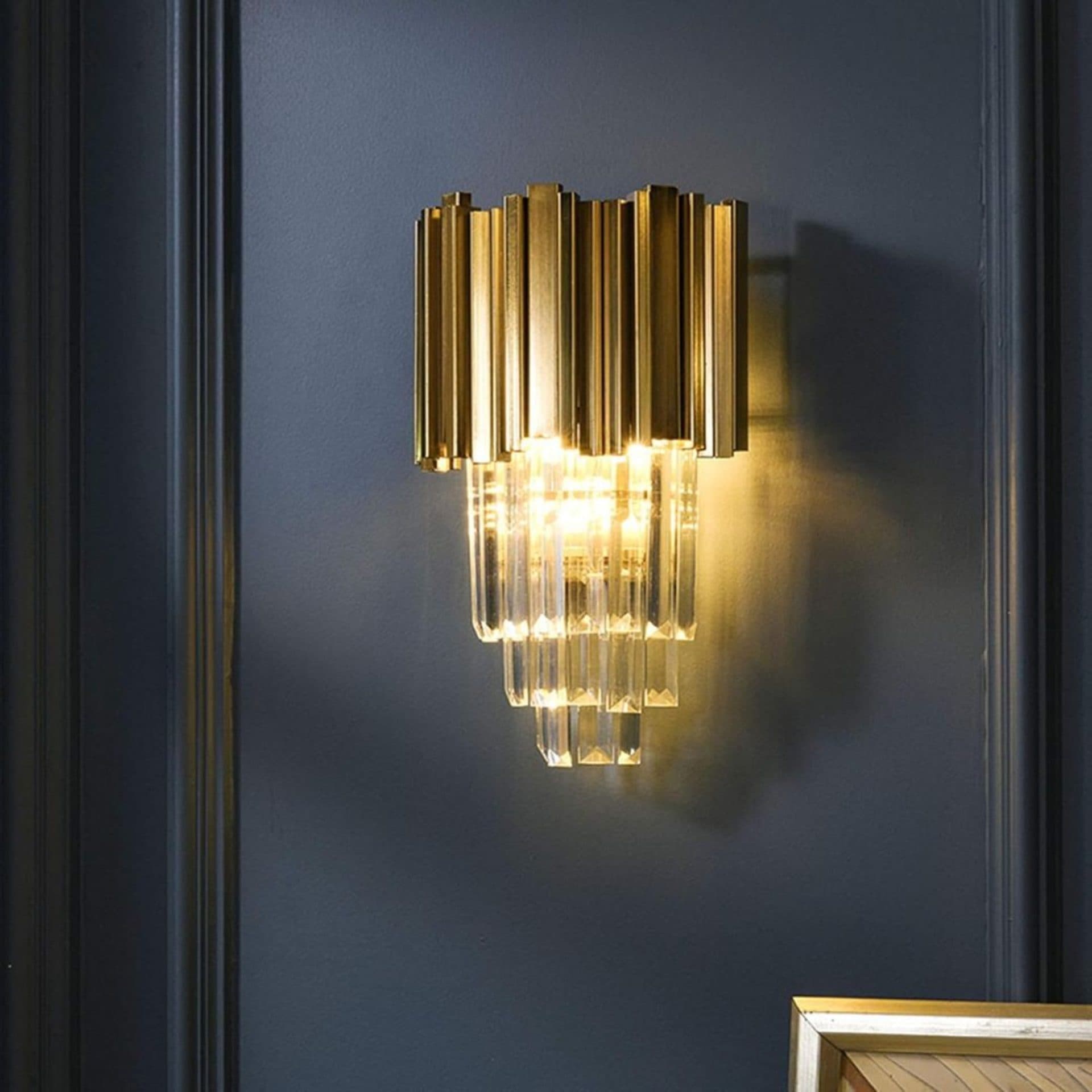 Aplica Candelabru Cristal Flippy 2x E14 Auriu — imagine 5