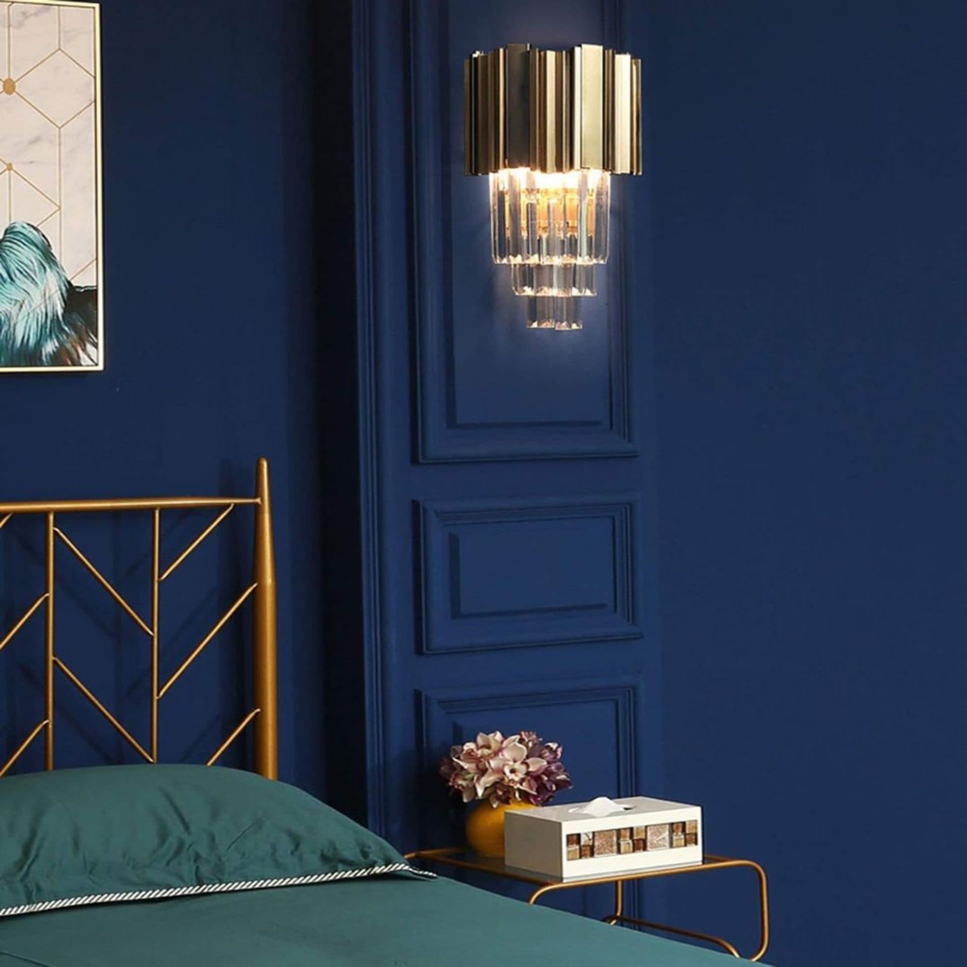 Aplica Candelabru Cristal Flippy 2x E14 Auriu — imagine 12
