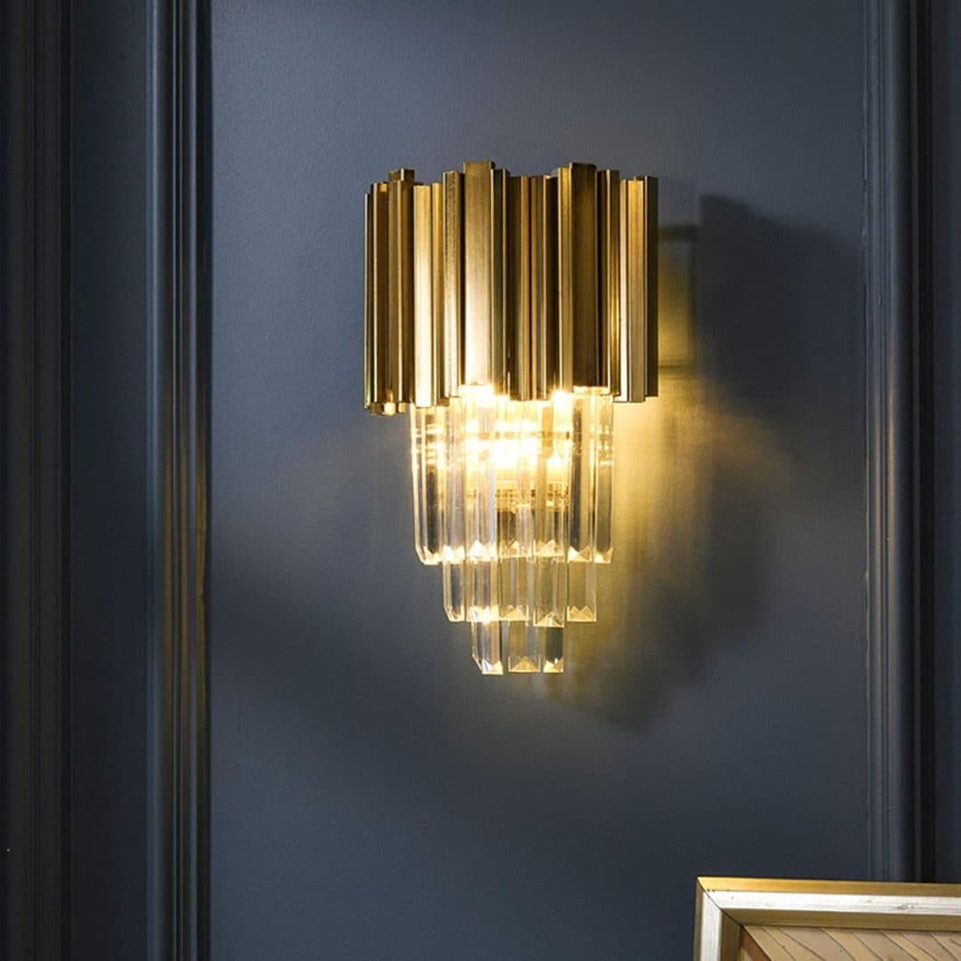 Aplica Candelabru Cristal Flippy 2x E14 Auriu — imagine 13