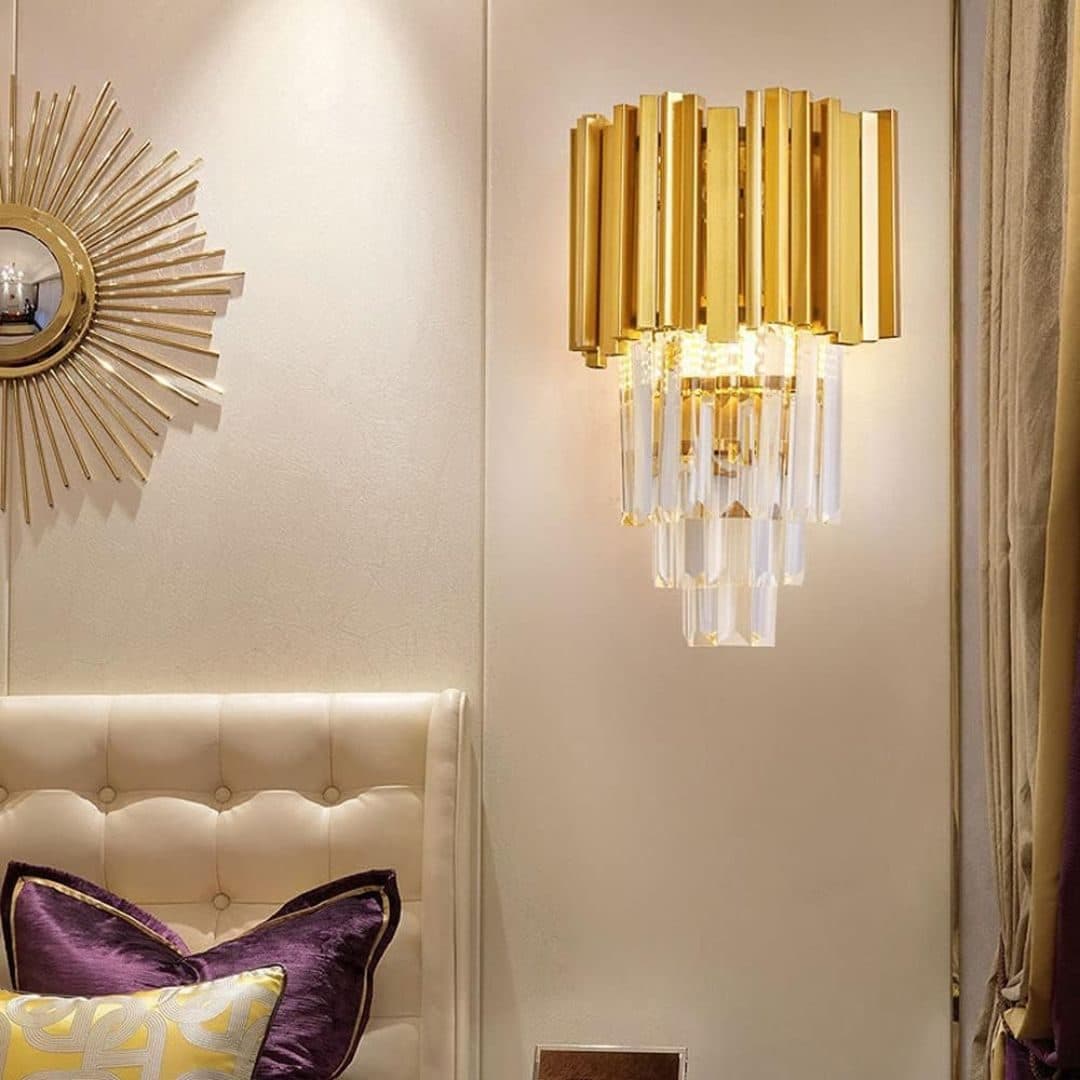 Aplica Candelabru Cristal Flippy 2x E14 Auriu — imagine 21