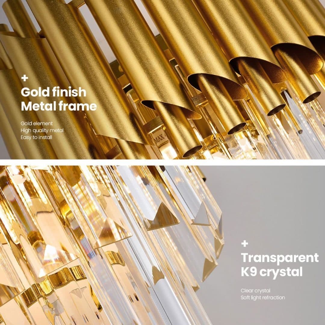 Aplica Candelabru Cristal Flippy Versailles Piccolo Auriu 2x E14 — imagine 14