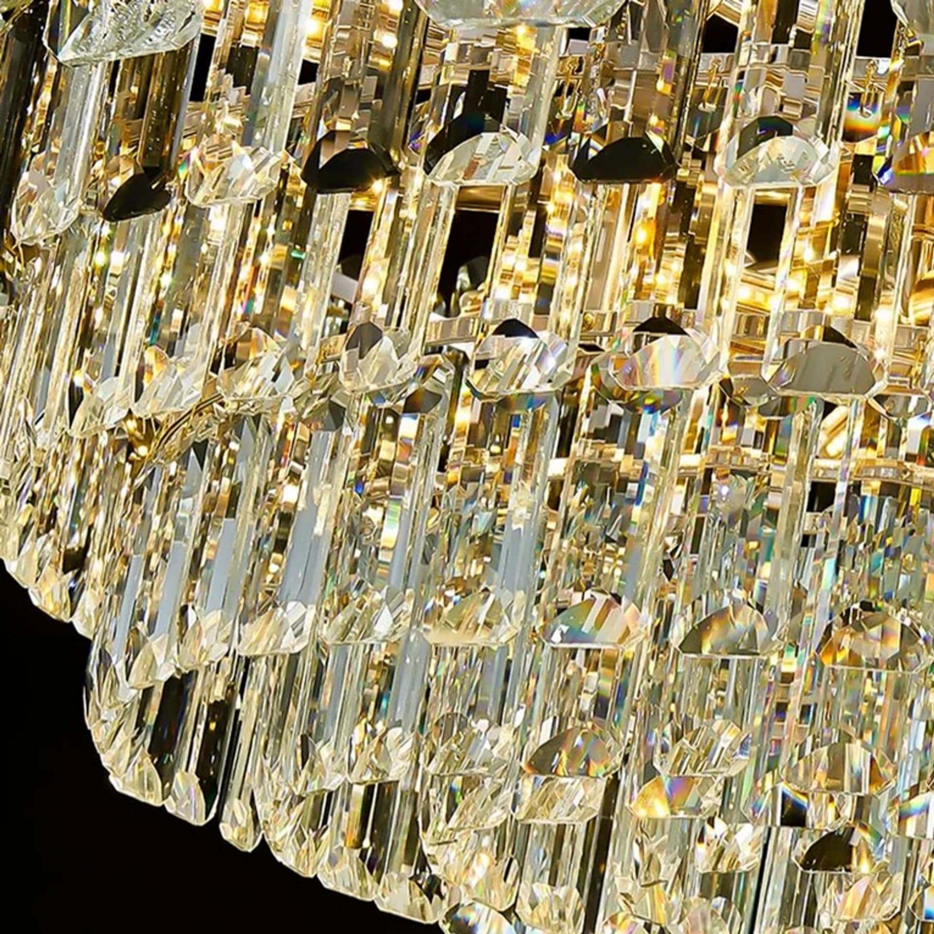 Candelabru Cristal Flippy Fontainebleau Supremo 15x E14 Auriu — imagine 2