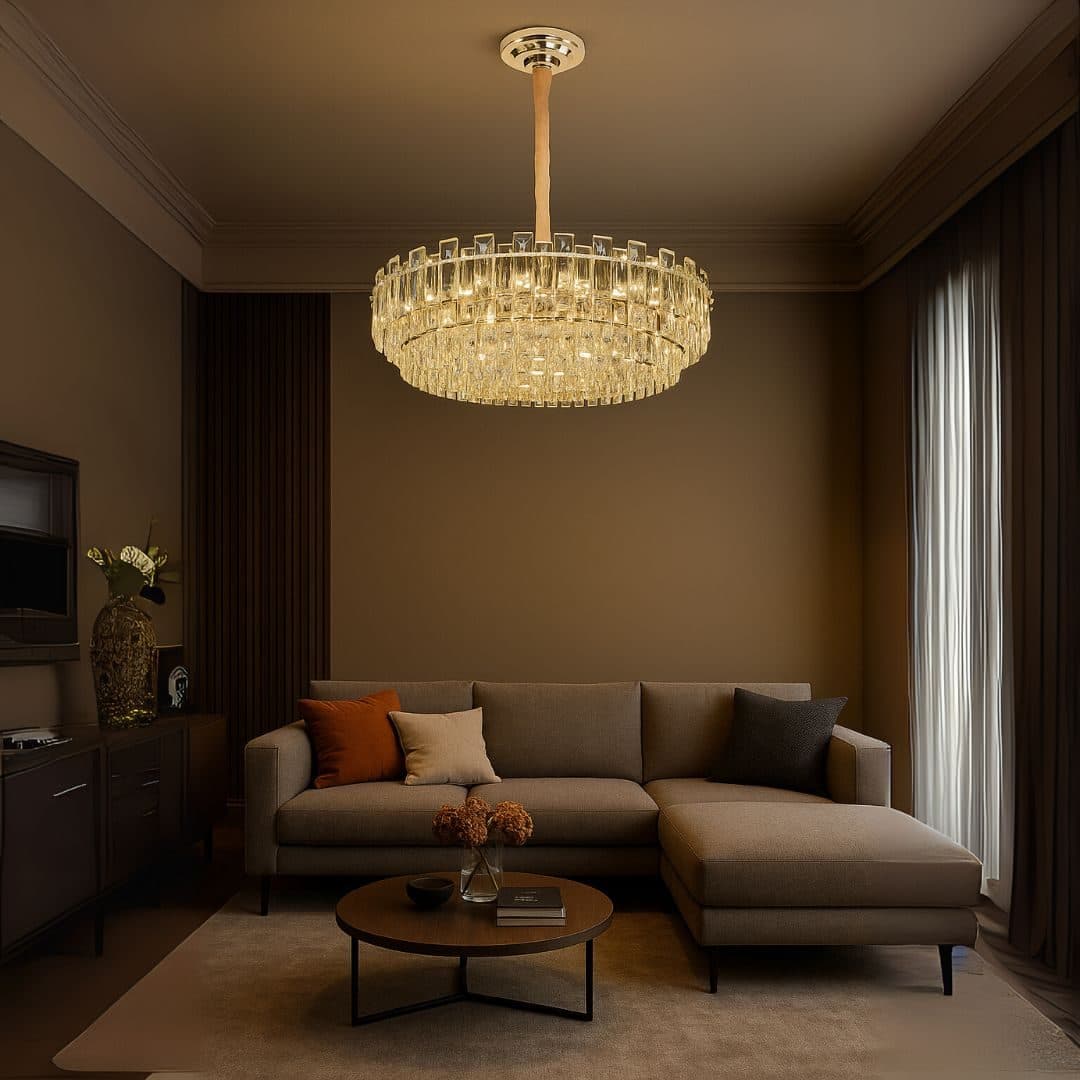 Candelabru Cristal Flippy Fontainebleau Supremo 15x E14 Auriu — imagine 6