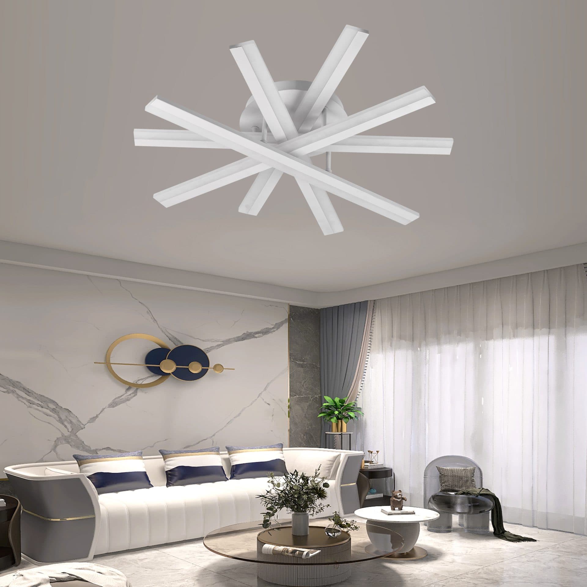 Lustra LED Flippy 67W Dimabila Alb — imagine 3