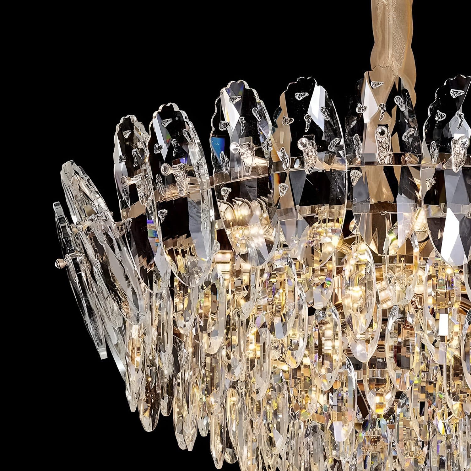 Candelabru Flippy Cristal AURELIUS Magno 11x E14 Diametru 60cm Auriu Lucios — imagine 4
