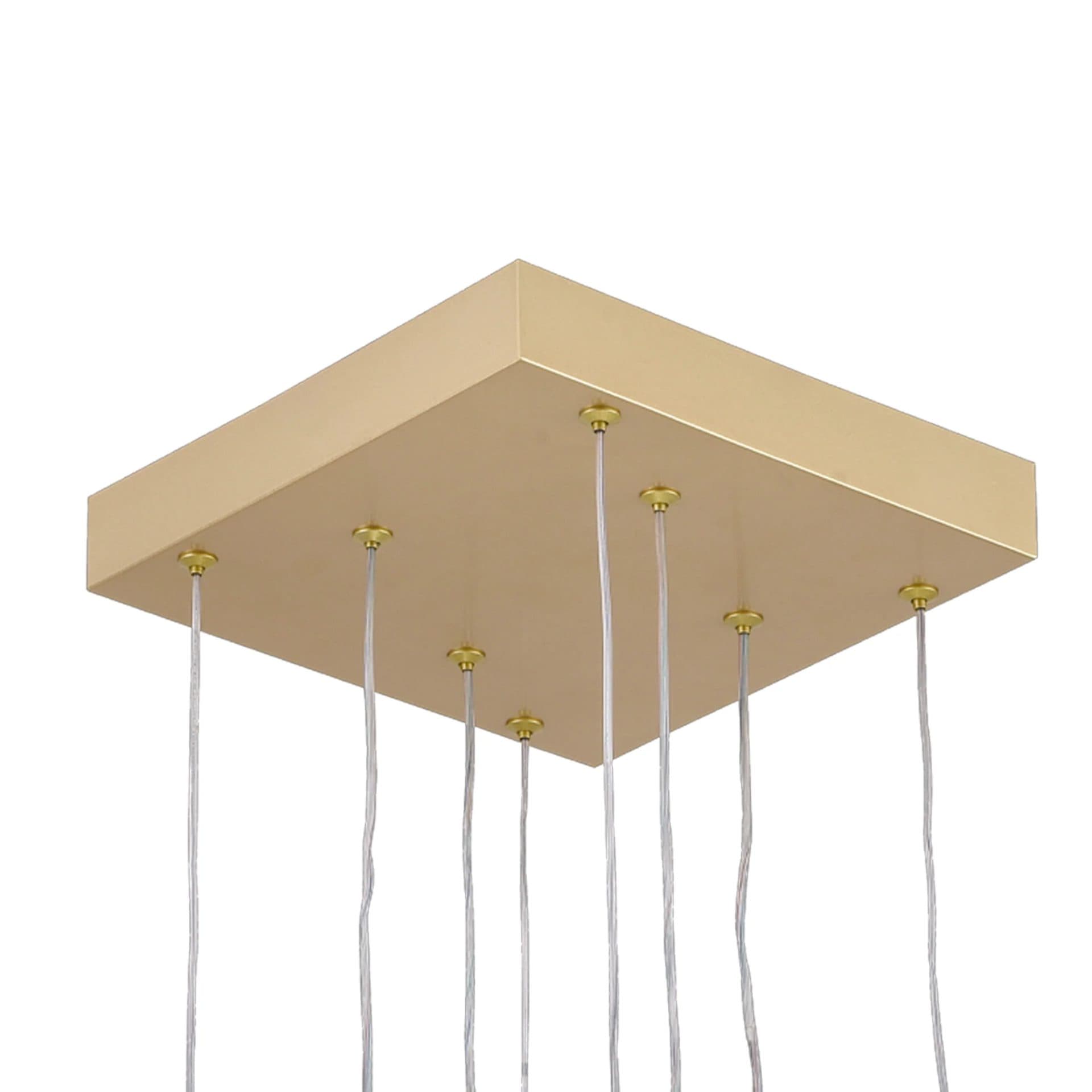 Lustra LED Suspendata Flippy 96W 4 Elementele Auriu Dimabila Inaltime Reglabila — imagine 4