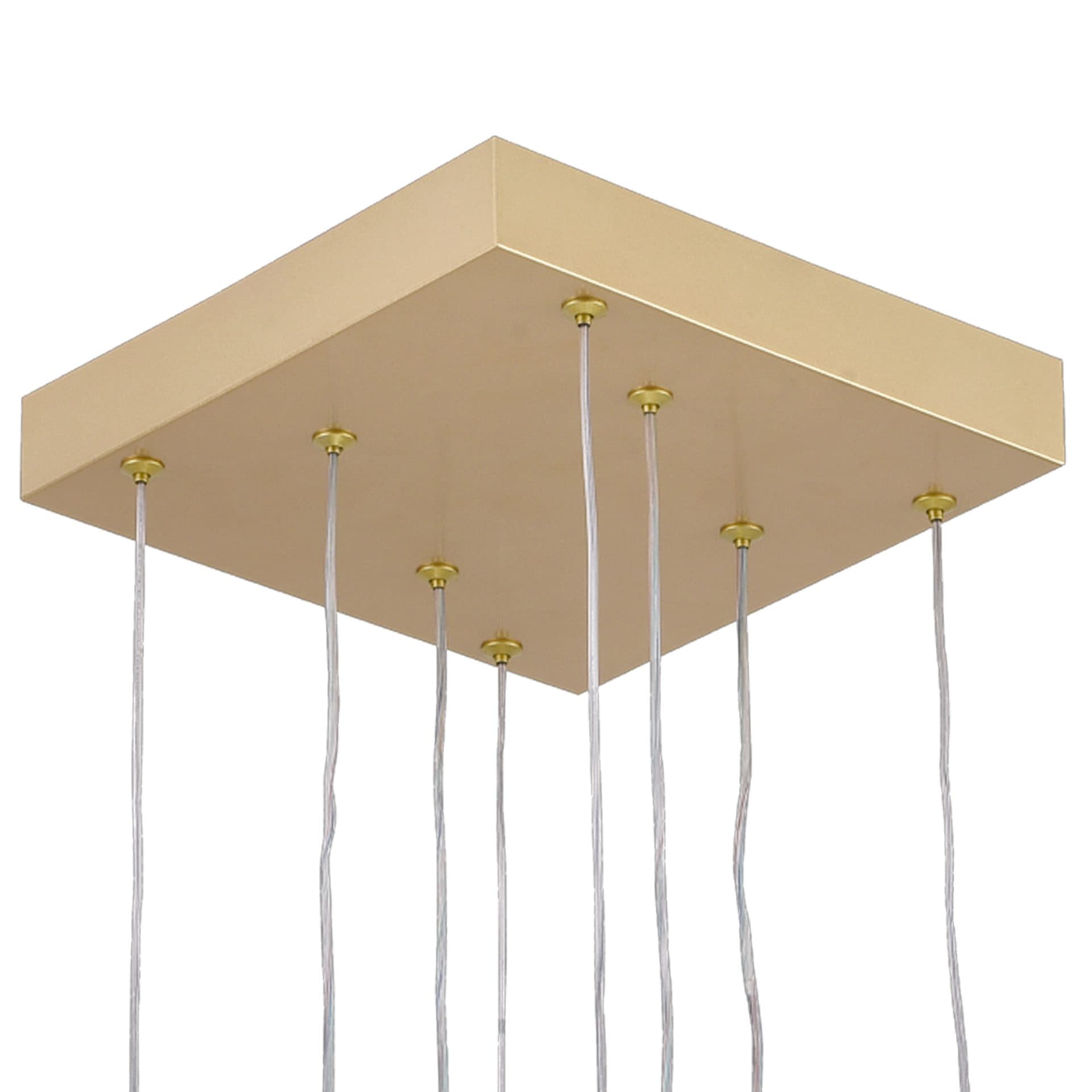 Lustra LED Suspendata Flippy 96W 4 Elementele Auriu Dimabila Inaltime Reglabila — imagine 9