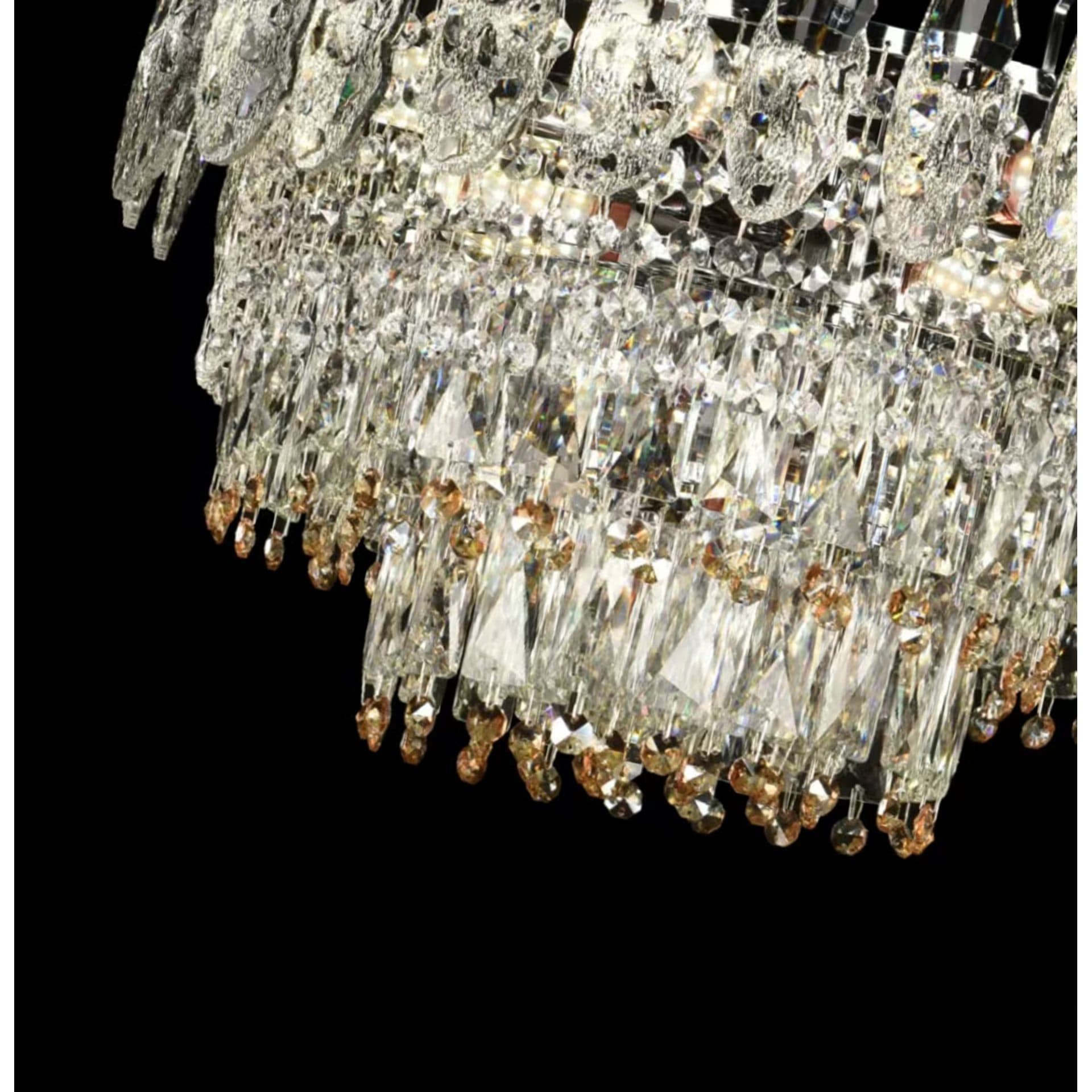 Candelabru Cristal MAJESTIC Eleganza, Brand Flippy, 9x E14, Diametru 50cm, Crom Lucios — imagine 2