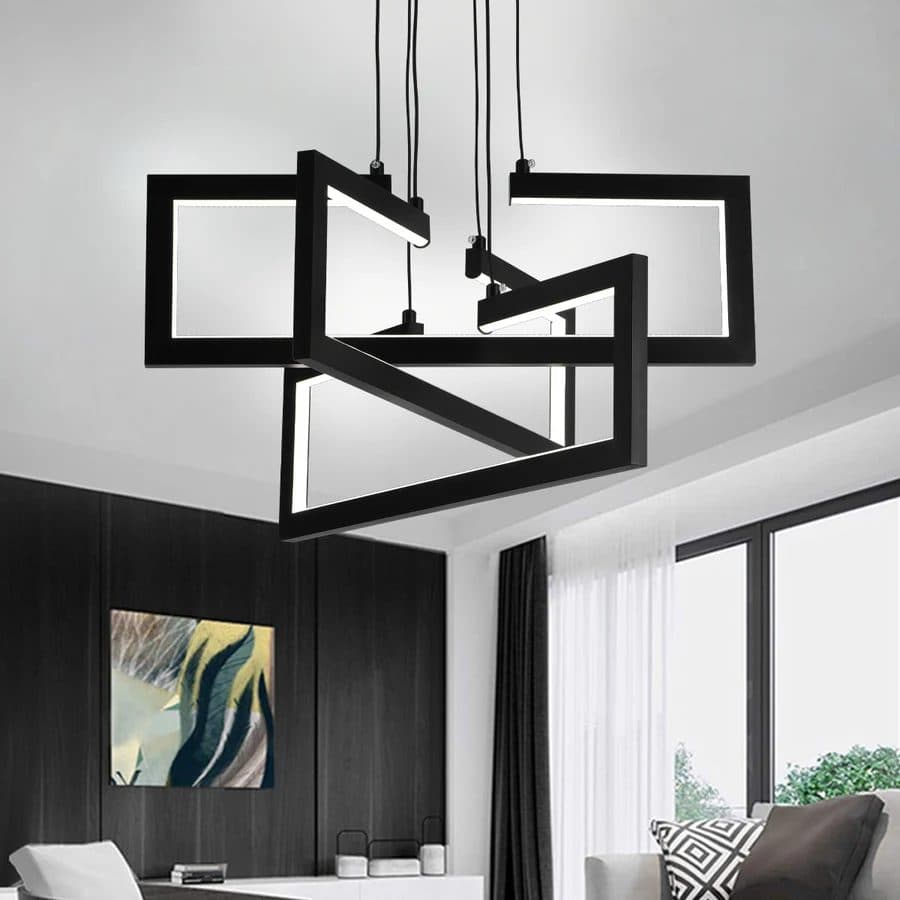 Lustra LED Suspendata Flippy 71W 3 elemente Dimabila Inaltime Reglabila Negru — imagine 3