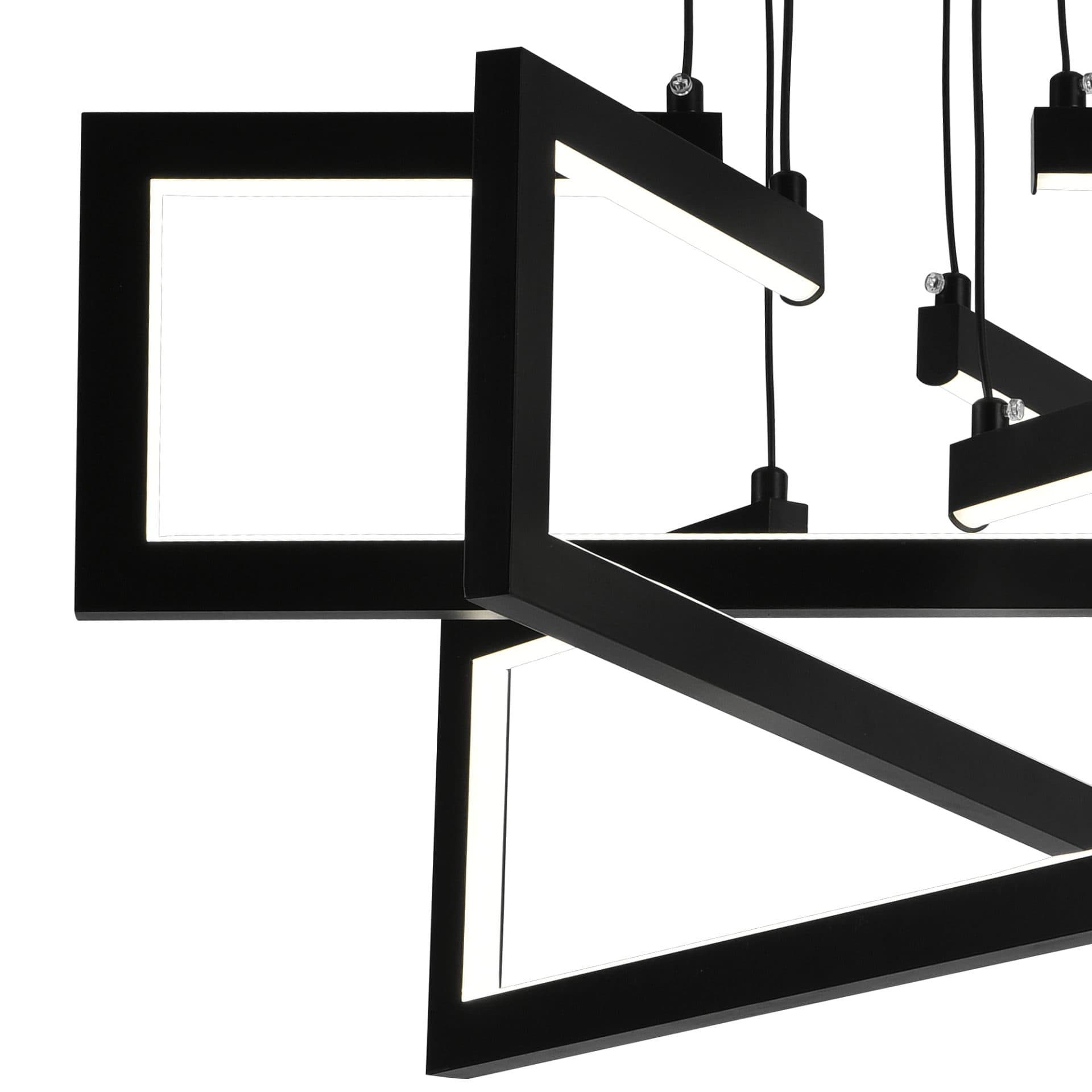 Lustra LED Suspendata Flippy 71W 3 elemente Dimabila Inaltime Reglabila Negru — imagine 8