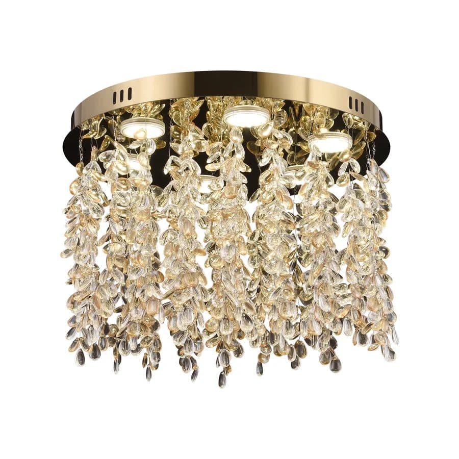 Candelabru LED Flippy Cristal Rotund 22W Auriu — imagine 1