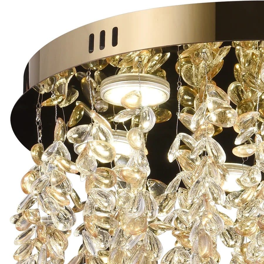 Candelabru LED Flippy Cristal Rotund 22W Auriu — imagine 3