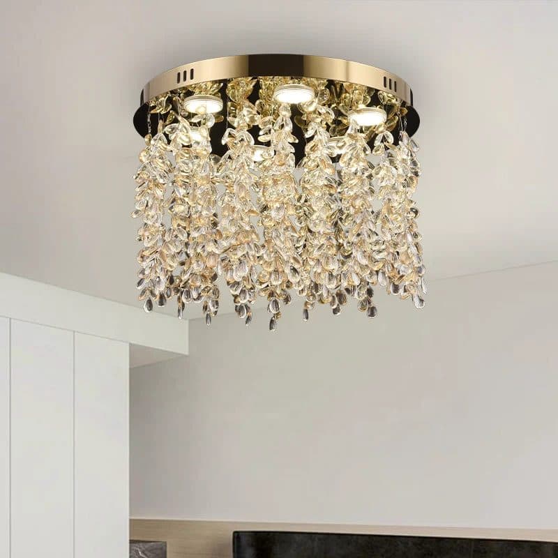 Candelabru LED Flippy Cristal Rotund 22W Auriu — imagine 4