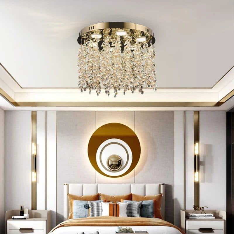 Candelabru LED Flippy Cristal Rotund 22W Auriu — imagine 5