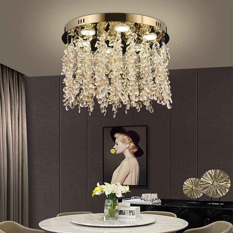 Candelabru LED Flippy Cristal Rotund 22W Auriu — imagine 7