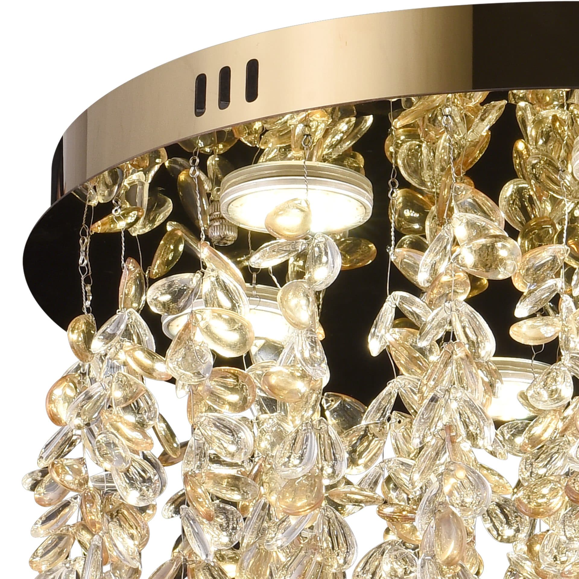 Candelabru LED Flippy Cristal Rotund 22W Auriu — imagine 8