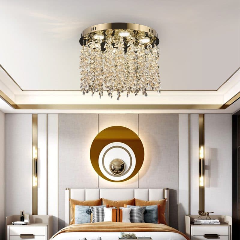 Candelabru LED Flippy Cristal Rotund 22W Auriu — imagine 9