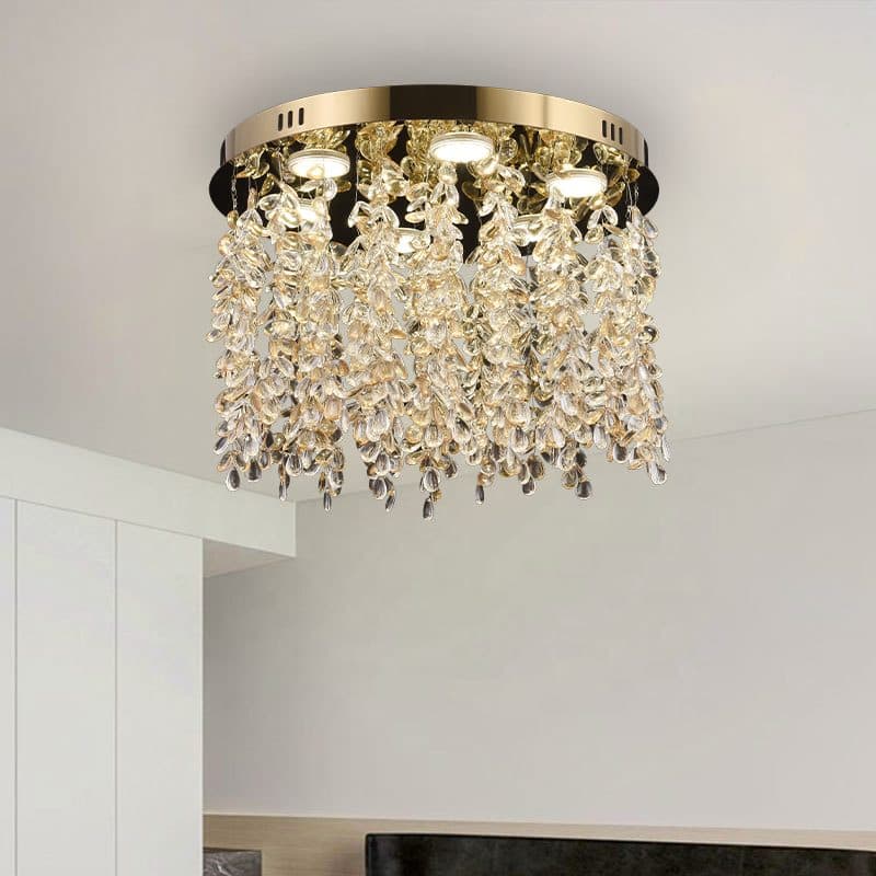 Candelabru LED Flippy Cristal Rotund 22W Auriu — imagine 11