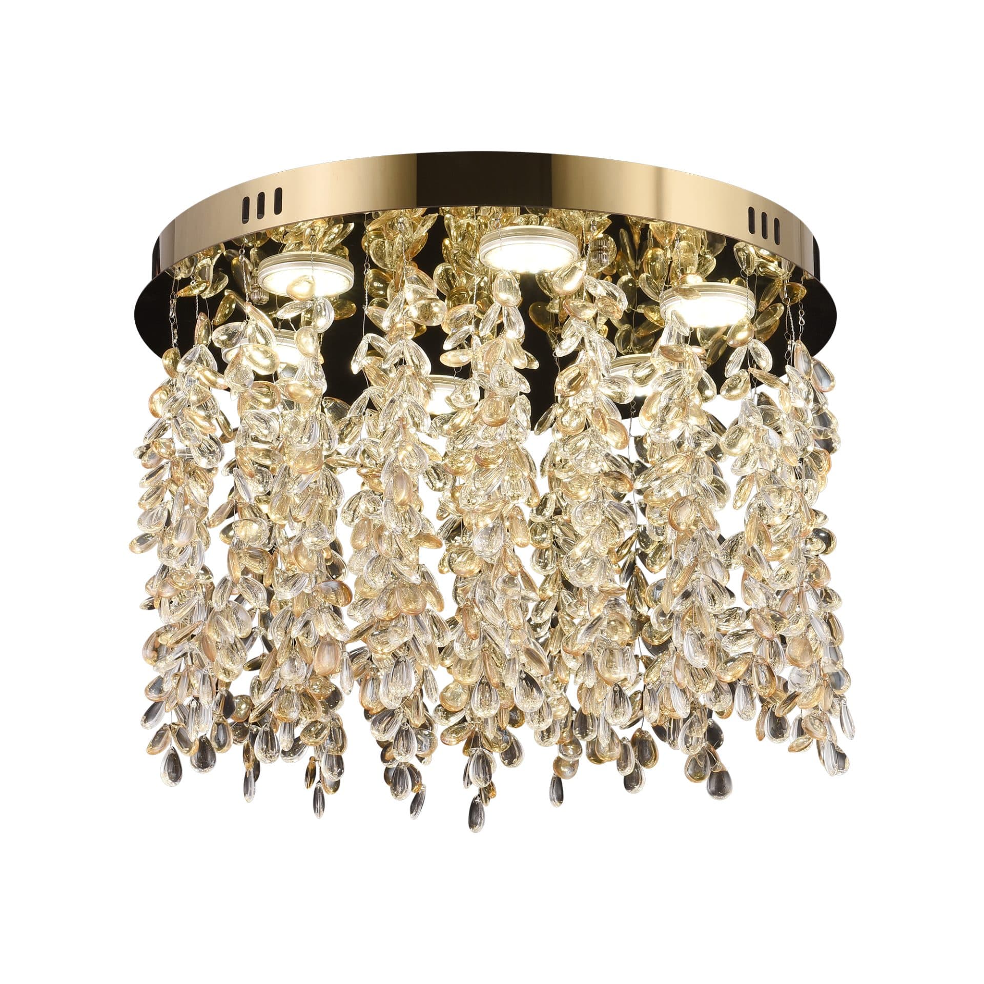 Candelabru LED Flippy Cristal Rotund 22W Auriu — imagine 12