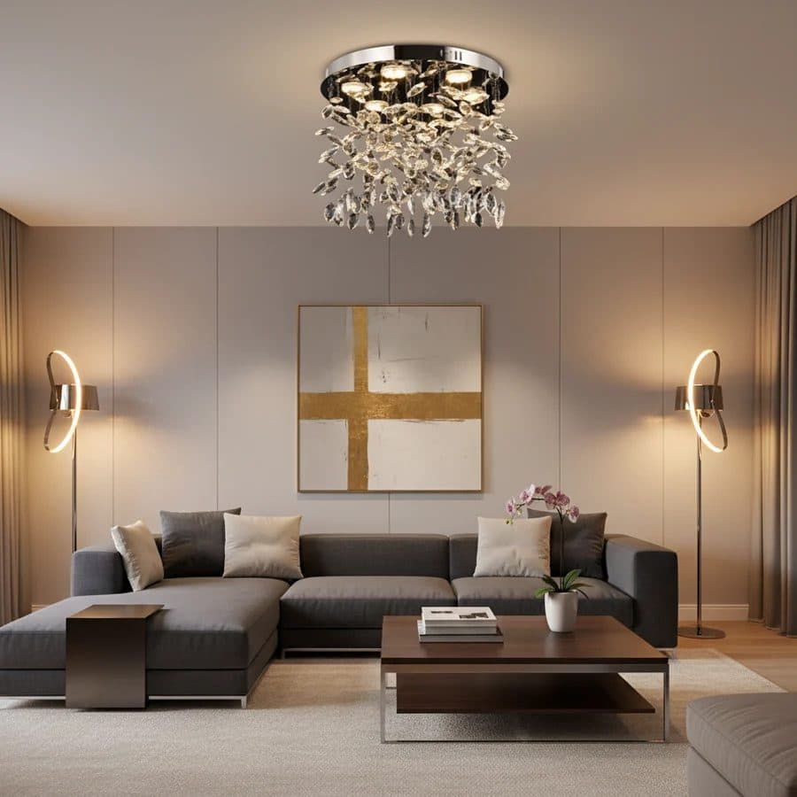 Candelabru LED Flippy Cristal LLC210/550CH Rotund 30W Crom Lucios — imagine 2
