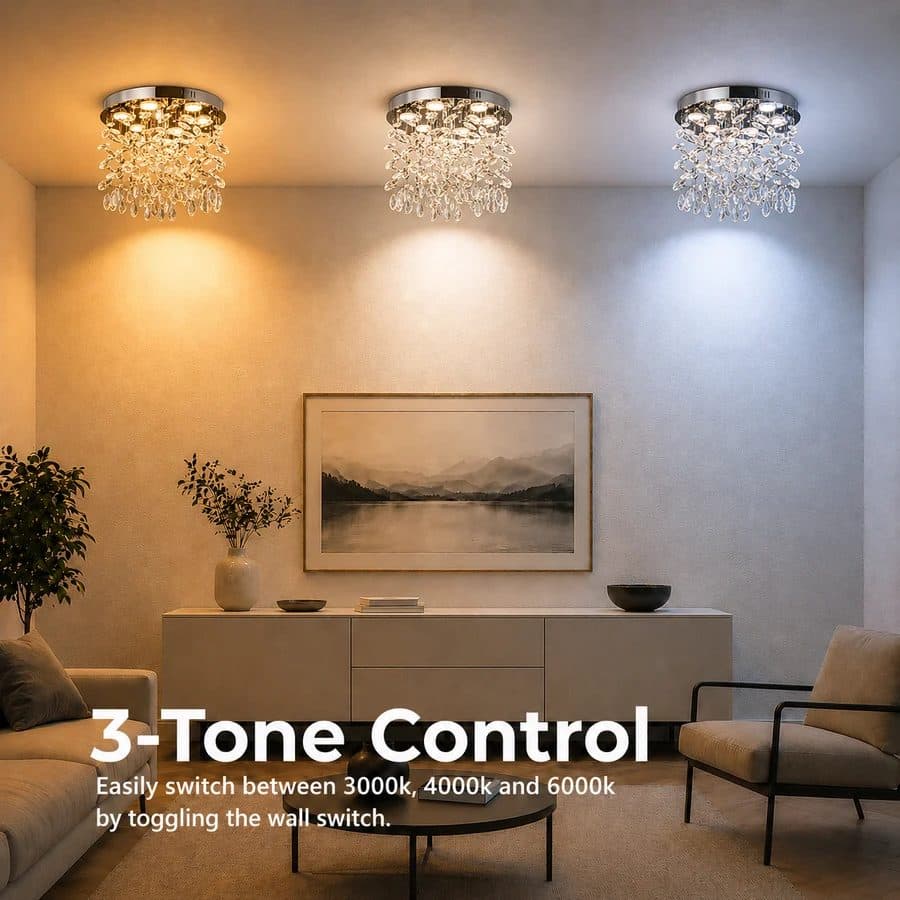 Candelabru LED Flippy Cristal LLC210/550CH Rotund 30W Crom Lucios — imagine 4