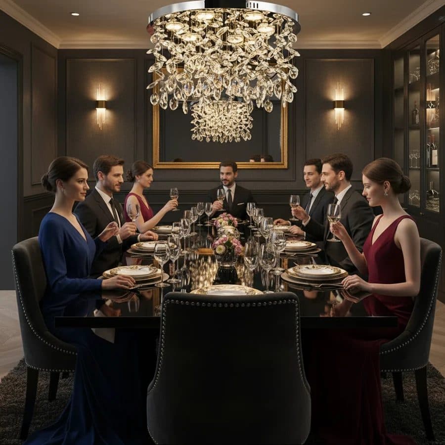 Candelabru LED Flippy Cristal LLC210/550CH Rotund 30W Crom Lucios — imagine 5