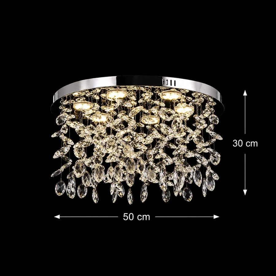 Candelabru LED Flippy Cristal LLC210/550CH Rotund 30W Crom Lucios — imagine 6