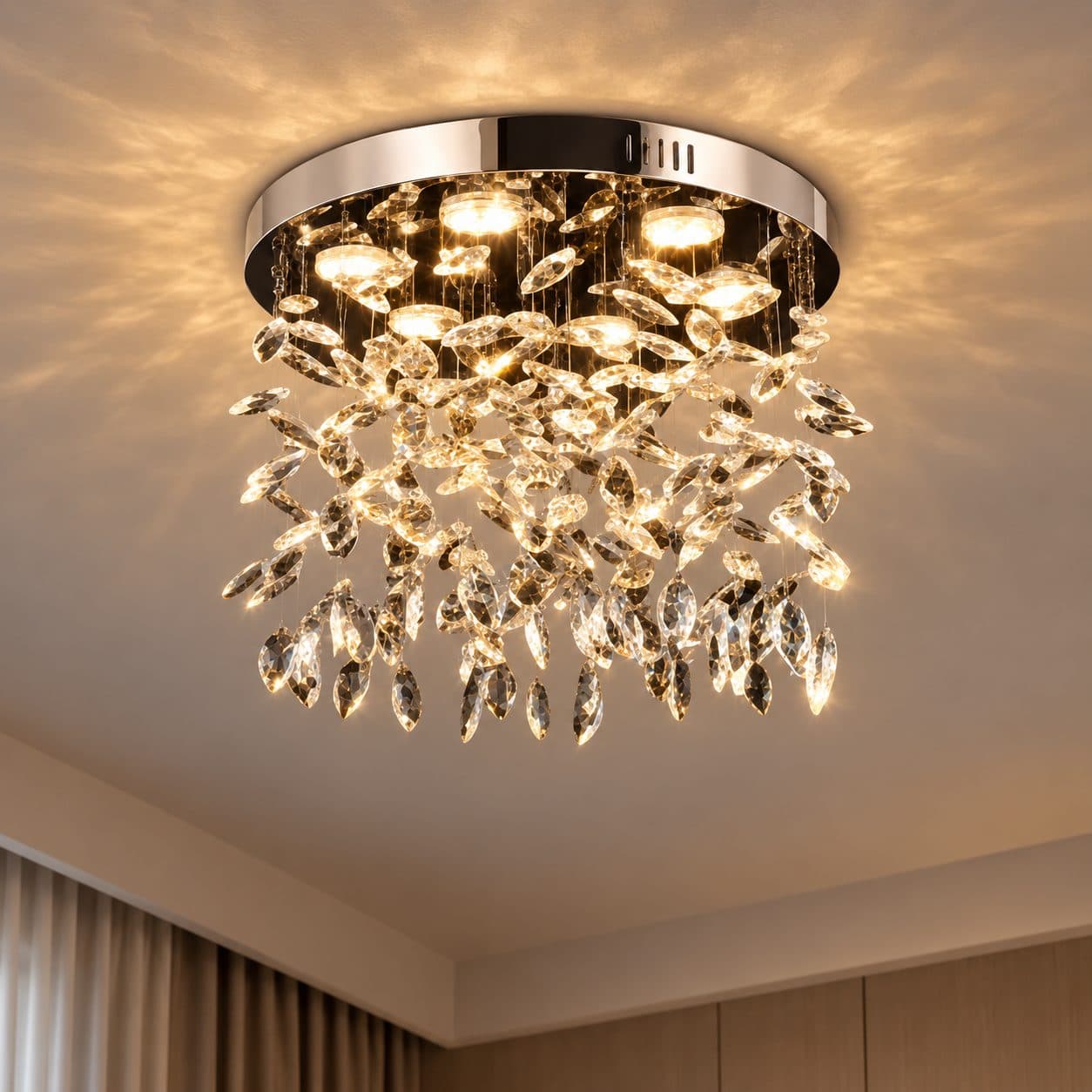 Candelabru LED Flippy Cristal LLC210/550CH Rotund 30W Crom Lucios — imagine 7