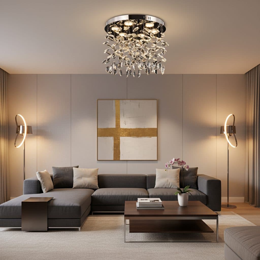Candelabru LED Flippy Cristal LLC210/550CH Rotund 30W Crom Lucios — imagine 9
