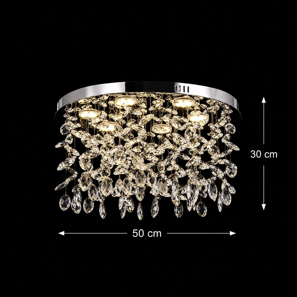 Candelabru LED Flippy Cristal LLC210/550CH Rotund 30W Crom Lucios — imagine 12