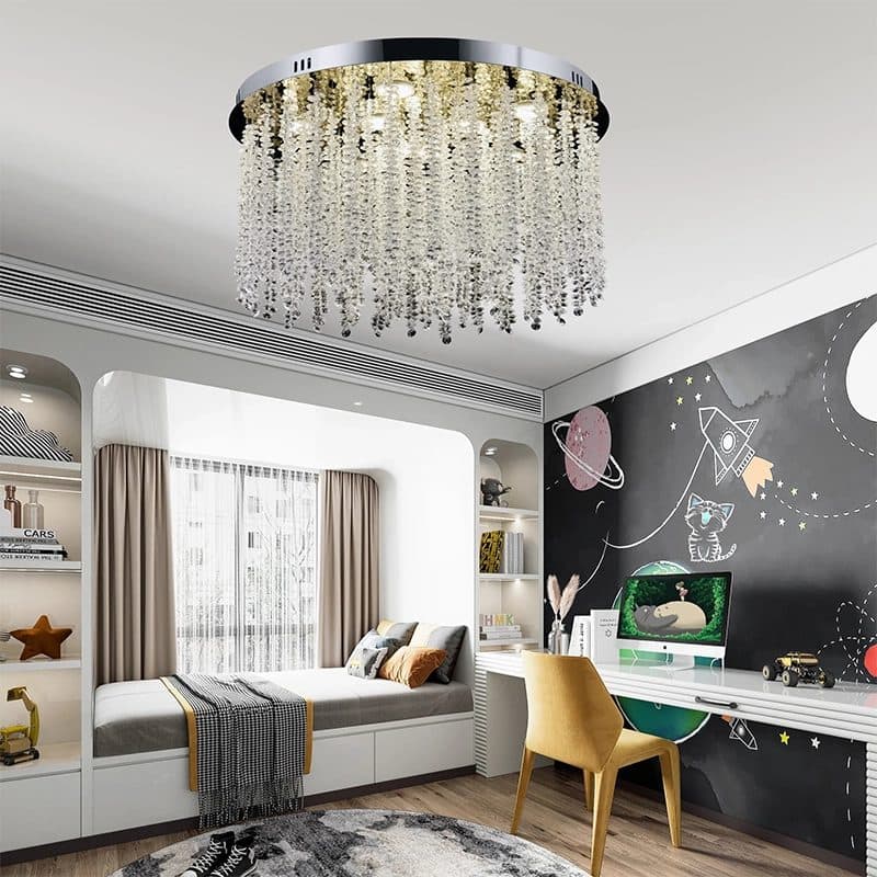Candelabru LED Flippy Cristal Rotund 22W Auriu — imagine 1
