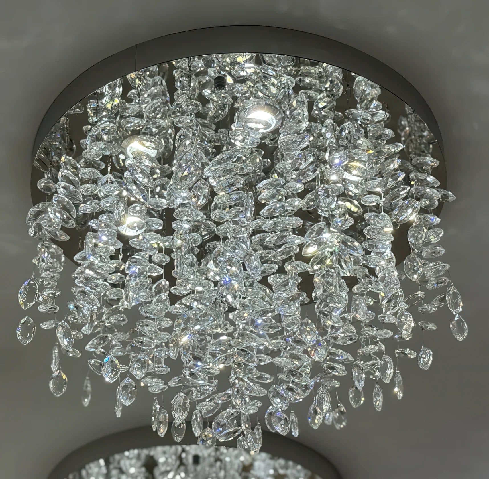 Candelabru LED Flippy Cristal Rotund 22W Auriu — imagine 3