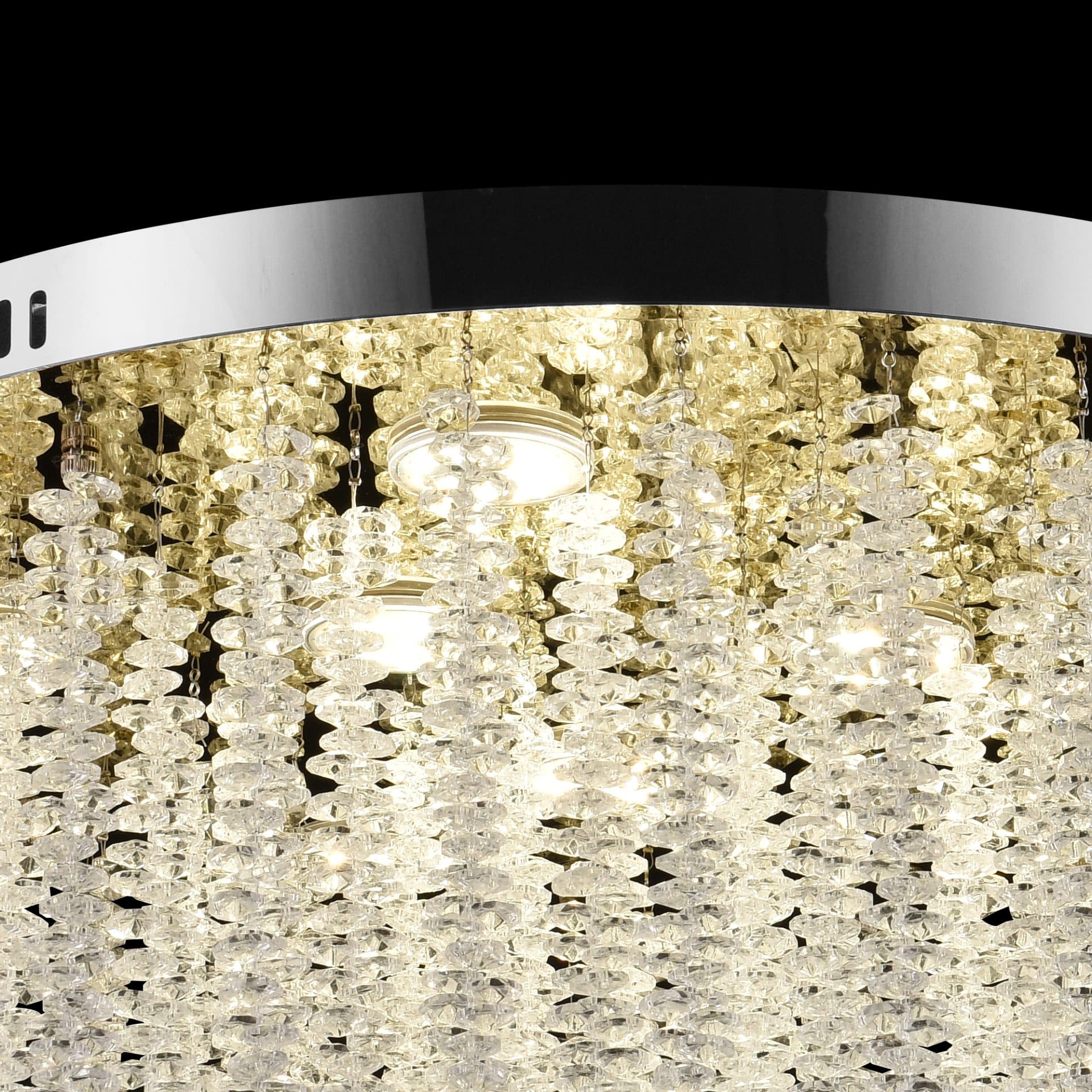 Candelabru LED Flippy Cristal Rotund 22W Auriu — imagine 5