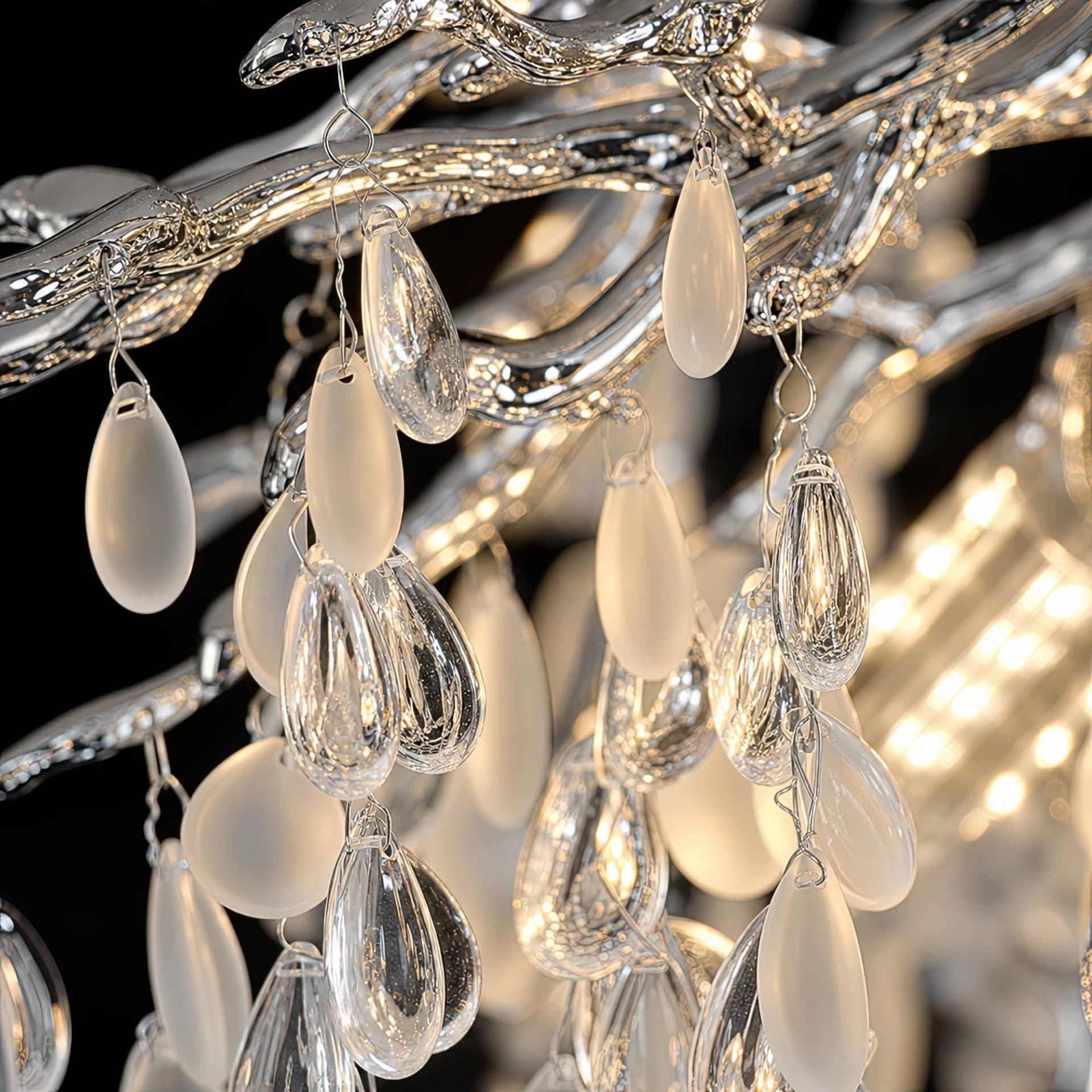Candelabru Flippy Cristal WILLOW, 5x E14, Diametru 50cm, Crom — imagine 10
