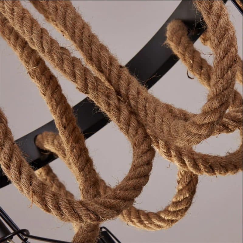 Lustra Roata LV580 Flippy, 4x E27, Maro, Metal si Sfoara — imagine 2