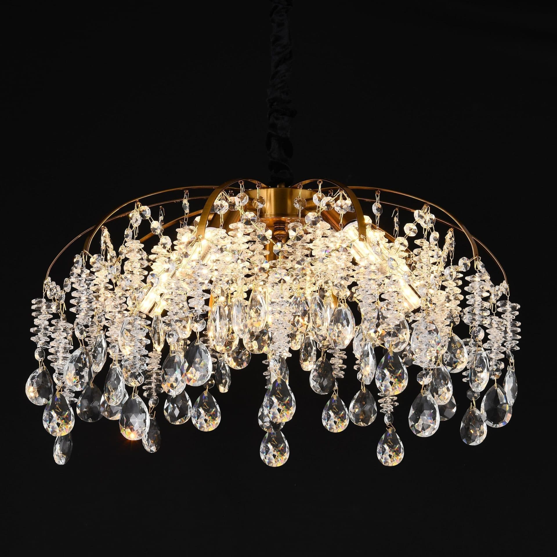 Candelabru Cristal 5x E14 Flippy Auriu — imagine 1