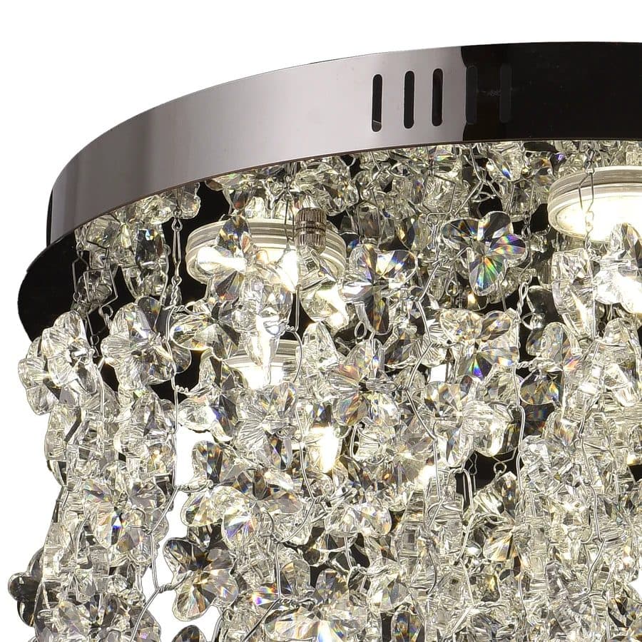 Candelabru LED Cristal Rotund 22W Crom Lucios Flippy — imagine 1