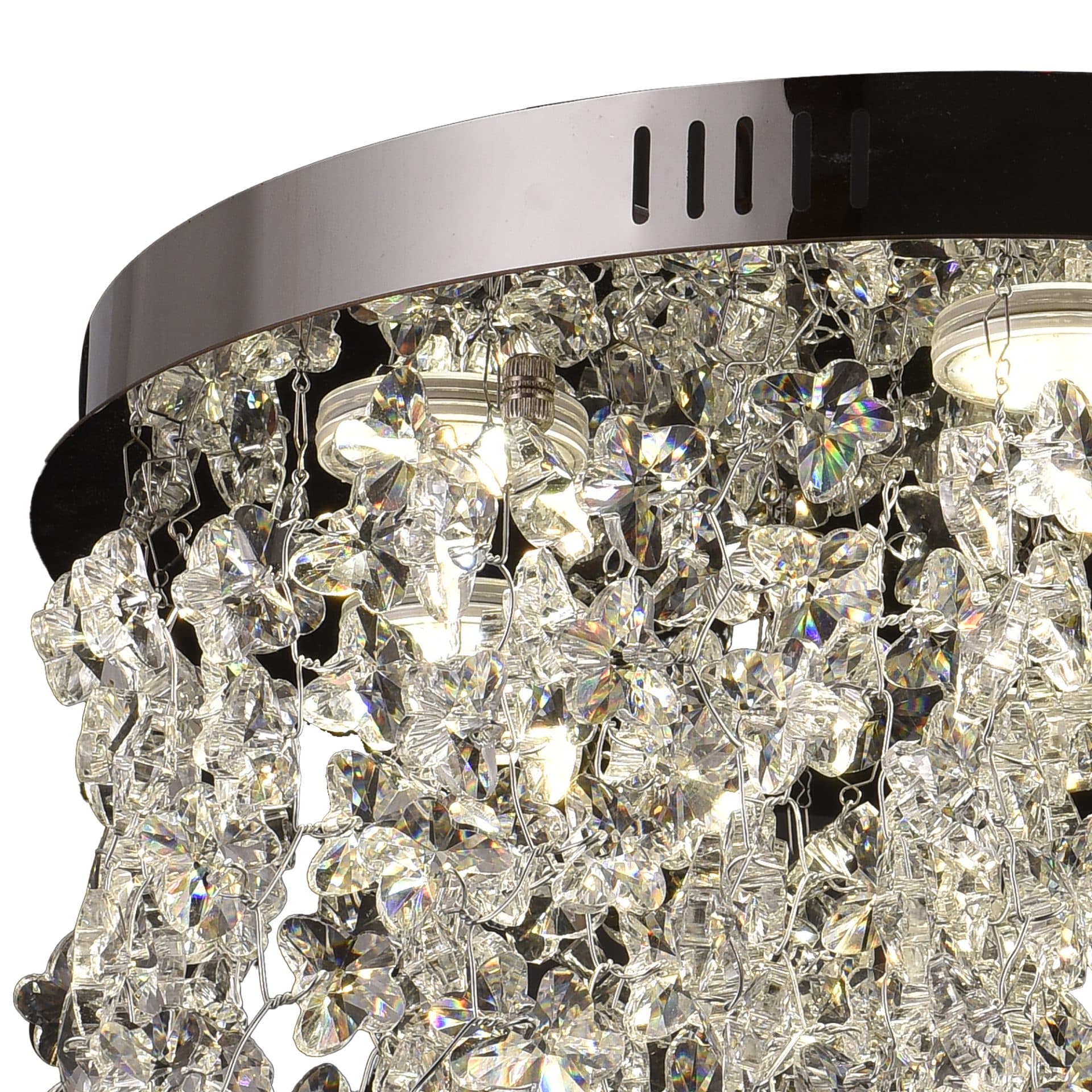 Candelabru LED Cristal Rotund 22W Crom Lucios Flippy — imagine 5