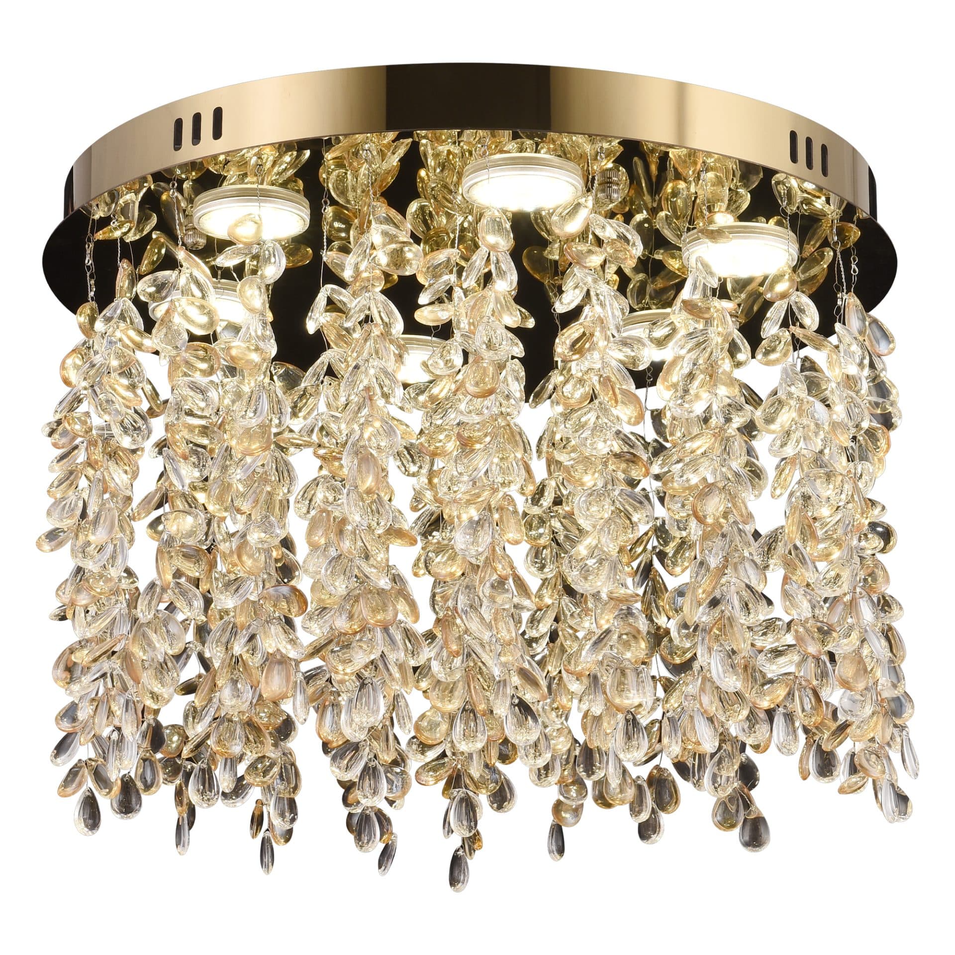 Candelabru LED Flippy Cristal Rotund 29W Auriu Lucios — imagine 8